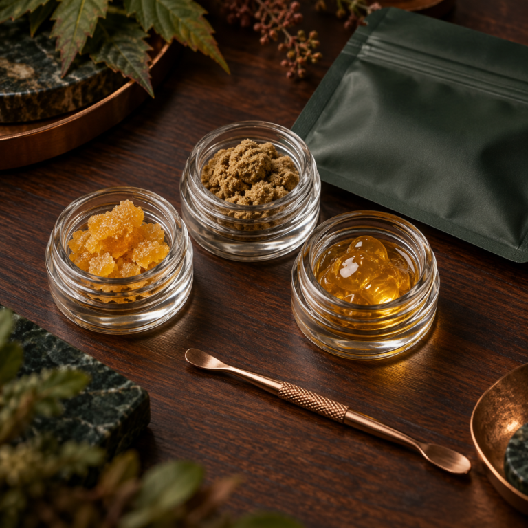 Mind35 concentrate products arranged in a clean premium delivery setup